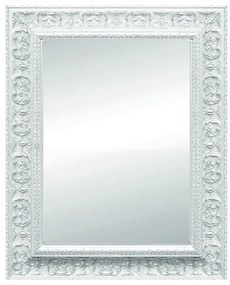 Specchio rettangolare in legno bianco 68 x 87 cm