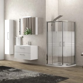 Box doccia semicircolare 80x80 vetro serigrafato altezza 180cm | K400 - KAMALU