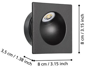 Eglo 900251 - Illuminazione LED scale ZARATE LED/2W/230V 3000K nero