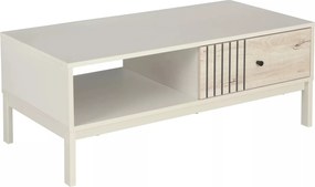 Tavolino Frost L5 in off white + rovere alpino – 100x50x40 cm
