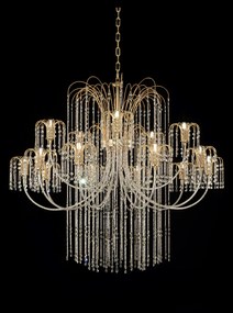 15-light chandelier gold and crystal 405/10+5 - Royal Crystal - Arredoluce Oro 24 kt