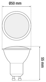 Faretto LED GU10 8W, angolo 120°, CRI92, No-Flickering - OSRAM LED Colore Bianco Caldo 3.000K