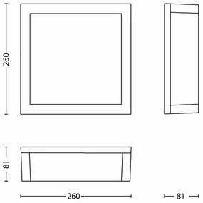Philips - Plafoniera da esterno SKIES 2xE27/14W/230V IP44 grigio
