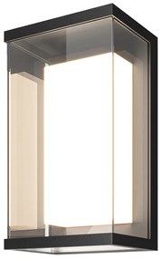 Lampada Da Parete Moderna Per Esterno Alluminio Nero Luce 10W Ip65