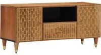 Mobile Porta TV 105x33x46cm in Legno Massello di Mango 358298