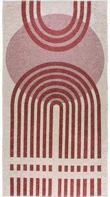 Tappeto lavabile rosso/bianco 50x80 cm - Vitaus