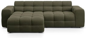 Divano angolare verde (con penisola a sinistra/con chaise lounge) Kendal – Micadoni