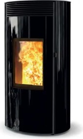 Termostufa a Pellet Autopulente MW28 Wi-Fi Ermetica Cuma Glass Caminetti Montegrappa