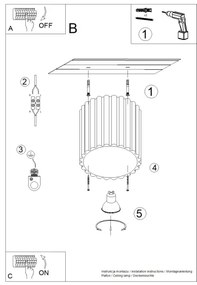 Sollux  SL.1804 - Faretto AURA 1xGU10/10W/230V 10 cm marrone