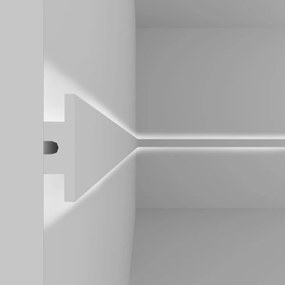 Cornice Pitturabile per Illuminazione Bidirezionale per Strisce LED da 115m Variante Lunghezza 115 Metri