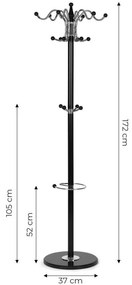 Appendiabiti in metallo nero