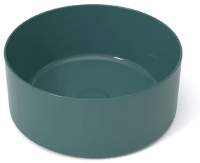 Lavabo da appoggio Open OLYMPIA CERAMICA tondo in ceramica L 40 x H 17 x P 40 cm verde lucido