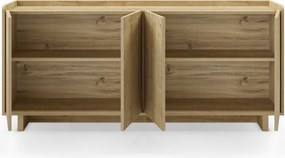 Cassettiera di colore naturale con effetto rovere 180x80x40 cm Daira – Marckeric