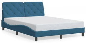 Giroletto Con Luci Led Blu 140x200 Cm İn Velluto /