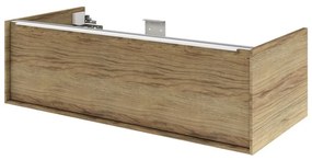 Mobile da bagno sotto lavabo SENSEA Neo marrone satinato L 105 x H 32 x P 48 cm 1 cassetto, lavabo non incluso