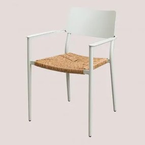 Pack da 2 sedie da giardino impilabili in alluminio Amadeu Verde - Sklum