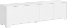 Porta TV in legno con 4 ante 172x40 cm KYLA Bianco Lucido