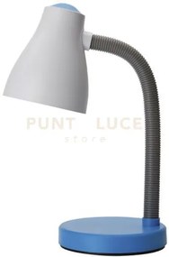 Lampada da tavolo in plastica azzurro toy 1 luce attacco e27 h.42cm...