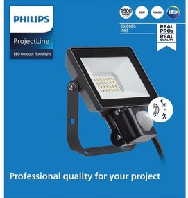 Philips - Proiettore LED da esterno con sensore PROJECTLINE LED/20W/230V IP65 4000K
