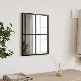 Specchio Da Parete Nero 30x40 Cm Rettangolare İn Ferro /