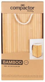 Cesto portabiancheria in bambù di colore naturale 78 l Bamboo - Compactor