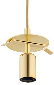 Argon 8447 - Lampadario a sospensione con filo ALMIROS 1xE27/15W/230V diametro 25 cm alabastro oro