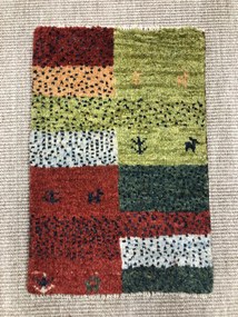 Gabbeh Tappeto 40 x 60 (Iran) Annodato A Mano