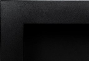 Camino a Bioetanolo da Parete 90x12x40 cm con Vetro in Acciaio Inox Nero...