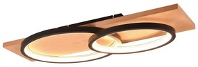 Nero-marrone Apparecchio da soffitto dimmerabile a LED 33x75 cm Barca - Trio