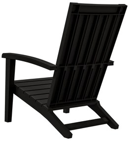 Sedia Adirondack da Giardino in Polipropilene Nero