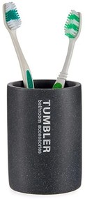 Portaspazzolini da Denti Tumbler Grigio Resina 7,5 x 10,2 x 7,5 cm (12 Unità)