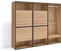 Scarpiera, 180x35x145 cm, Camera da letto, stanza, Armadio Aperto, Rovere , RF3549