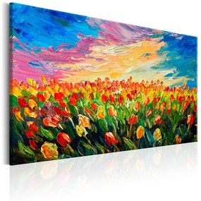 Quadro Sea of Tulips  Colore colorful, Dimensioni e Misure 60x40