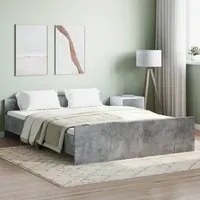 Giroletto con Testiera e Pediera Grigio Cemento 140x200 cmcod mxl 131791