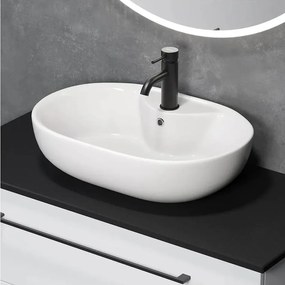 Lavabo da appoggio TROMSO 59,5 x 41 cm, in ceramica, bianco
