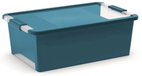 Scatola con coperchio color petrolio in plastica 55x35x19 cm Bi-Box – KIS