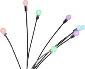 Lampada solare LED RGB FIORINI 8xLED 1,2V 600mAh IP44 nera