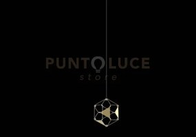 Lucciola pendente senza rosone led 4,8w, 408lm 3000k, ottone,  l16,...