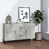 Credenza Grigio Cemento 100x36x60 cm in Legno Multistrato 812523