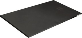 Piatto doccia in resina Strato nero L 90 x L 90 x H 2.4 cm opaco effetto pietra