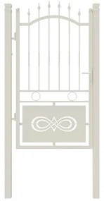 Cancello manuale Lavaredo in acciaio, apertura a sinistra, L 104.5, H 180-195 cm, di colore bianco