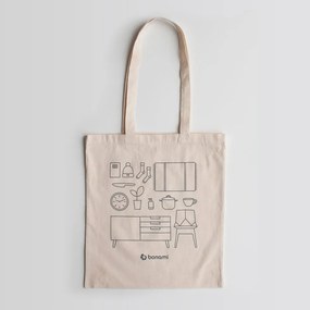 Borsa in tela color crema - Bonami