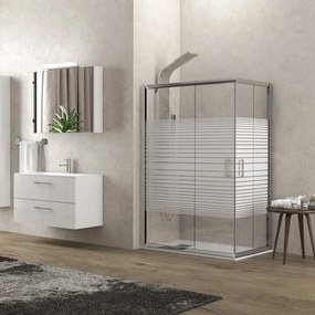 Box doccia 80x80 cristallo serigrafato altezza 180cm K410 - KAMALU