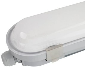 Plafoniera LED 150cm 55W IP66, CCT con Kit di Emergenza Integrato Colore Bianco Variabile CCT