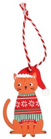 Decorazione per albero di natale in legno 5 cm Ginger Cat – Rex London