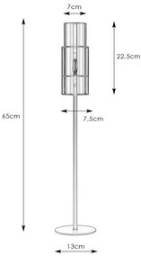 Markslöjd 108560 - Lampada da tavolo TORCIA 1xE14/40W/230V 65 cm nera