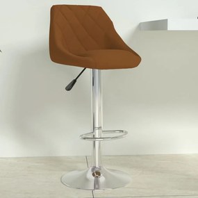 Sgabello Da Bar Marrone İn Velluto /