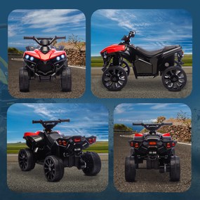 Quad Elettrico per Bambini ATV 6V Ricaricabile con Fari e Musica Rosso...