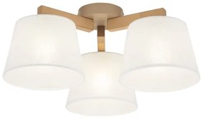 Brilagi - Plafoniera LATTE SABIA 3xE27/15W/230V pino/bianco