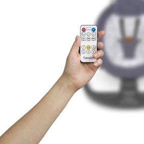 Lionelo - RALF Baby Sdraietta con Melody, 4xAA, Grey/White + Remote Control
